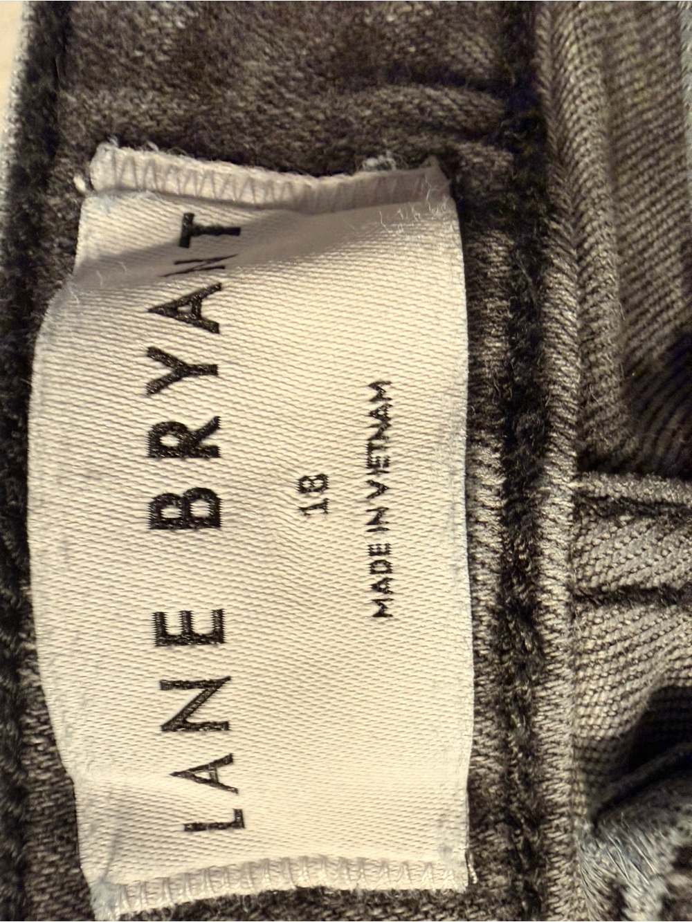 Lane Bryant Gray wide leg distressed jeans
